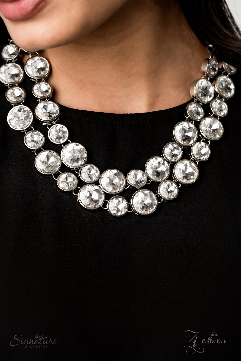 The Natasha Zi Collection 2019 Silver Necklace - Paparazzi Accessories - jazzy-jewels-gems