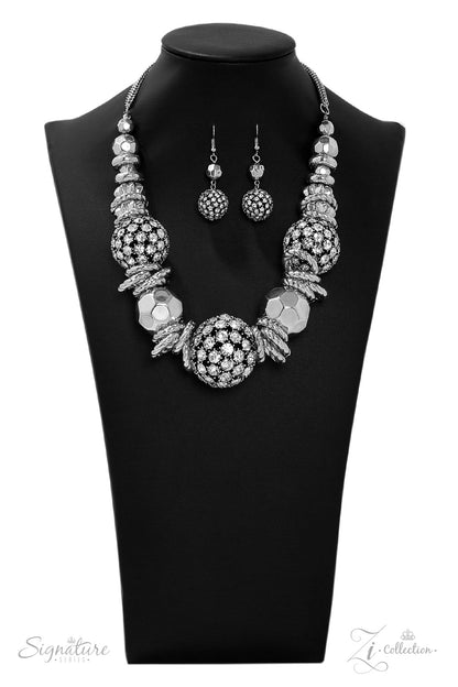 The Barbara Zi Collection 2019 Silver Necklace - Paparazzi Accessories - jazzy-jewels-gems