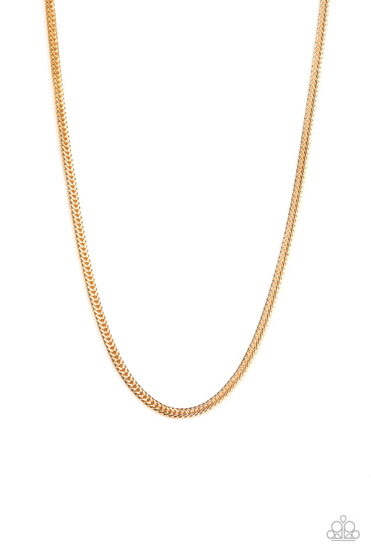 Killer Crossover Gold Urban Necklace - Paparazzi Accessories