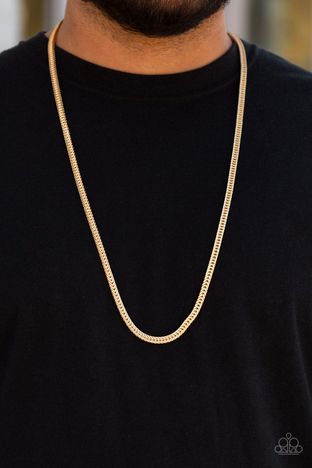 Killer Crossover Gold Urban Necklace - Paparazzi Accessories