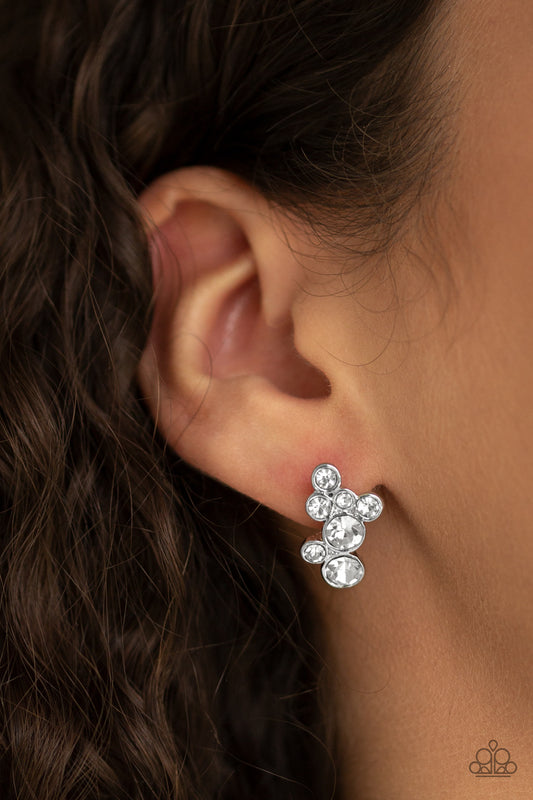 Treasure Treat White Earring - Paparazzi Accesssories