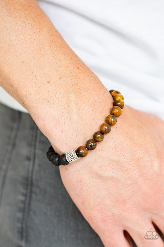 Take It Easy Brown Urban Bracelet - Paparazzi Accessories