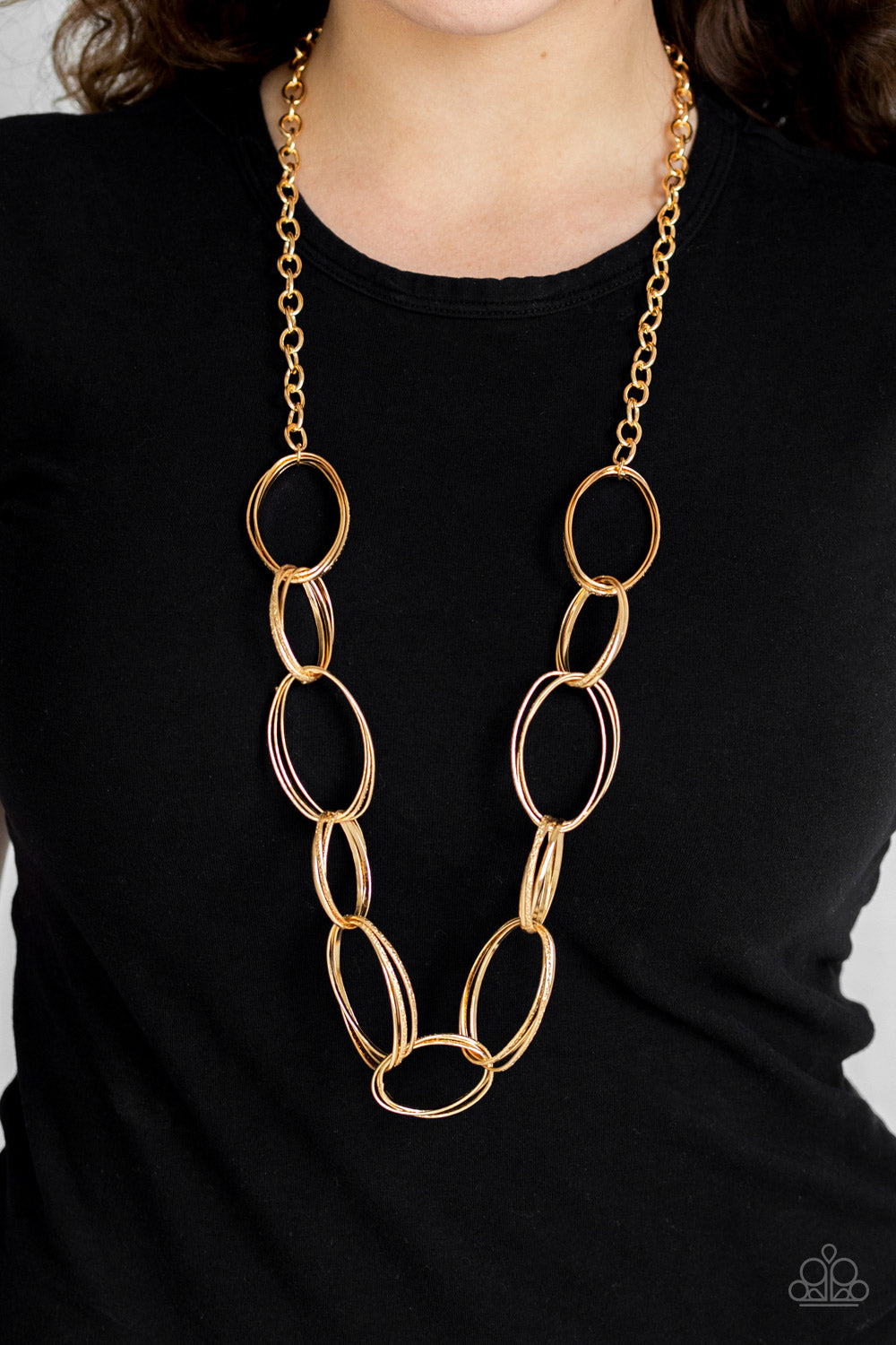 Ring Bling Gold Necklace - Paparazzi Accessories