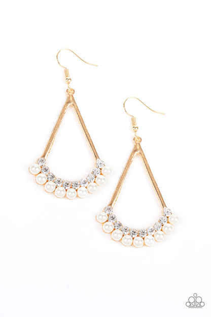 Top to Bottom Gold Earring - Paparazzi Accessories