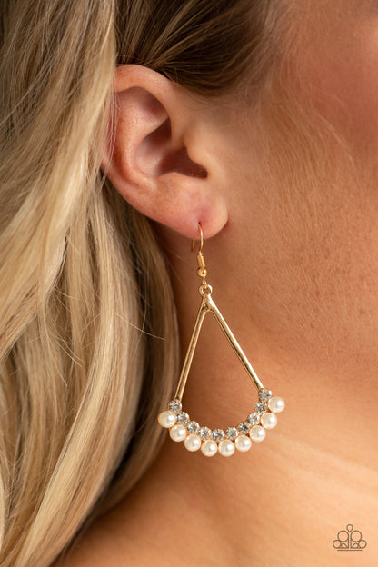 Top to Bottom Gold Earring - Paparazzi Accessories