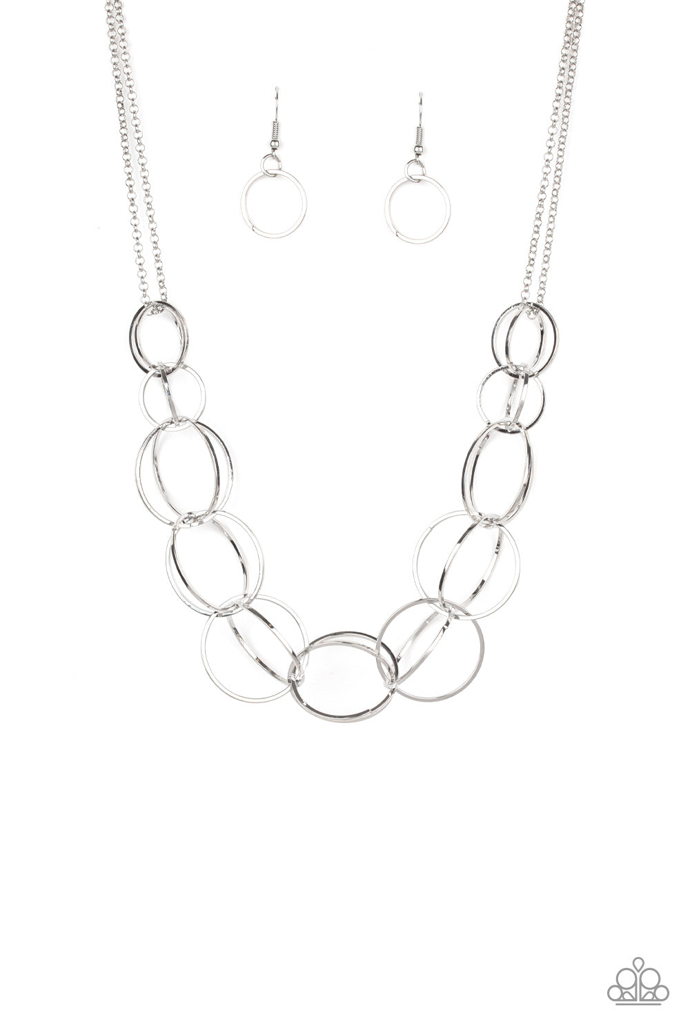 Space Walk Silver Necklace - Paparazzi Accessories