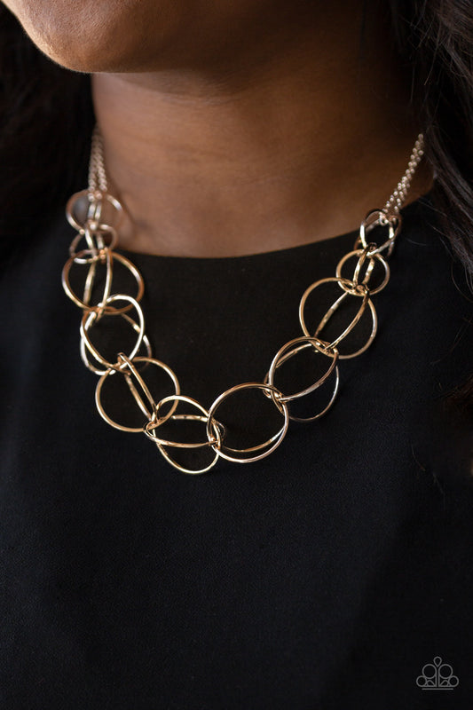 Space Walk Rose Gold Necklace - Paparazzi Accessories