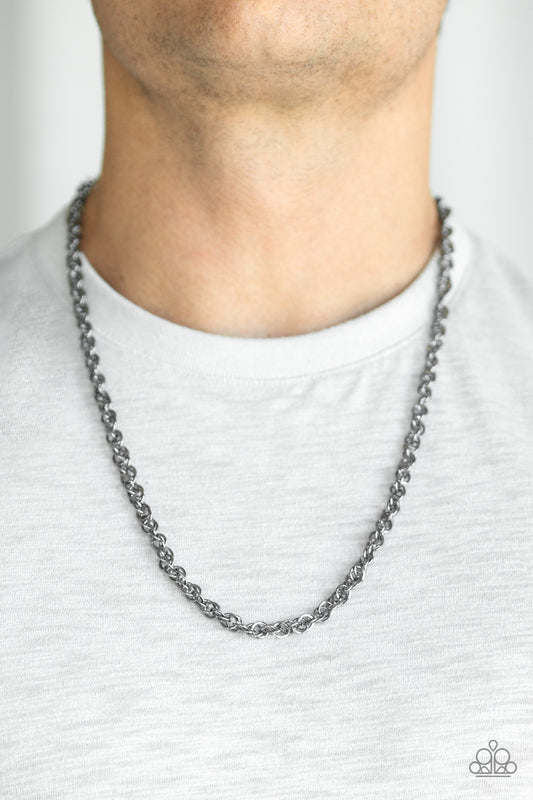Lightweight Division Black Urban Necklace - Paparazzi Accessories