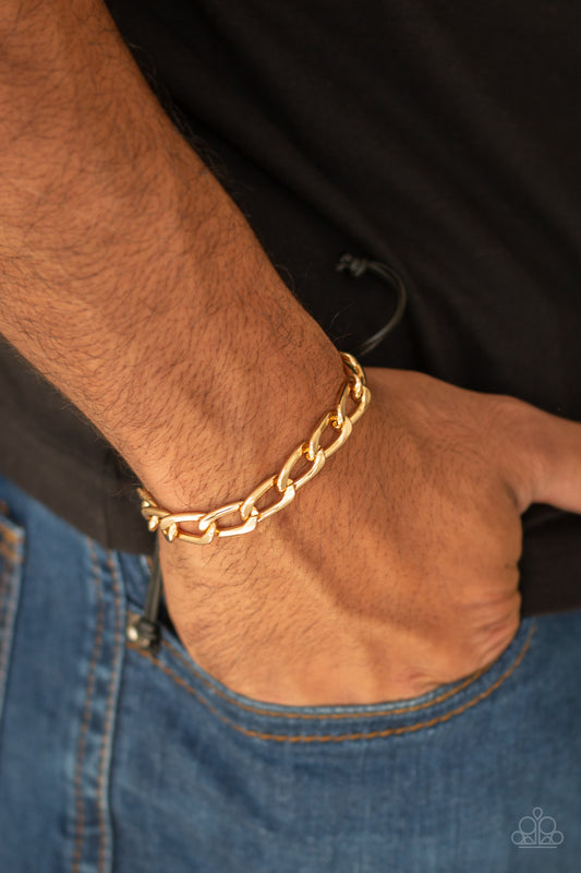 Goalpost Gold Urban Bracelet - Paparazzi Accessories