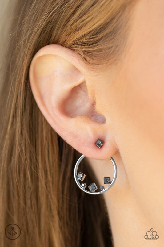 Top-Notch Twinkle Silver Jacket Earring - Paparazzi Accessories