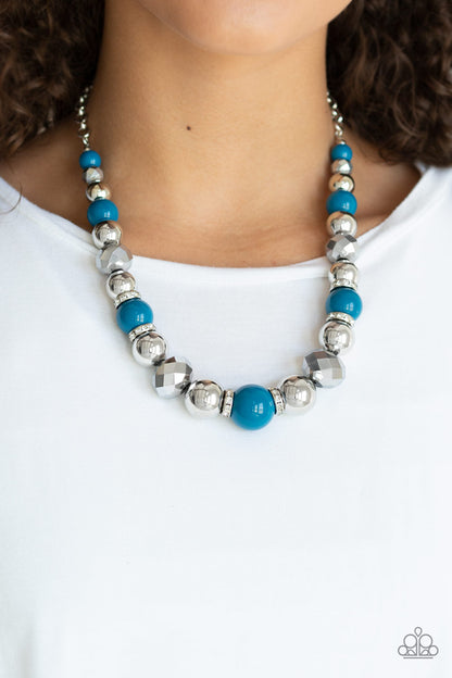 Weekend Party Blue Necklace - Paparazzi Accessories