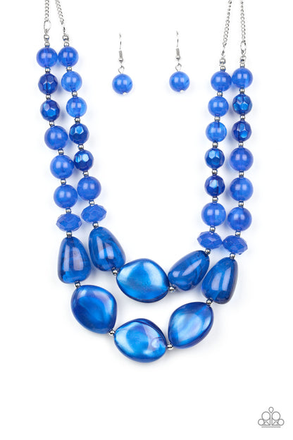 Beach Glam Blue Necklace - Paparazzi Accessories