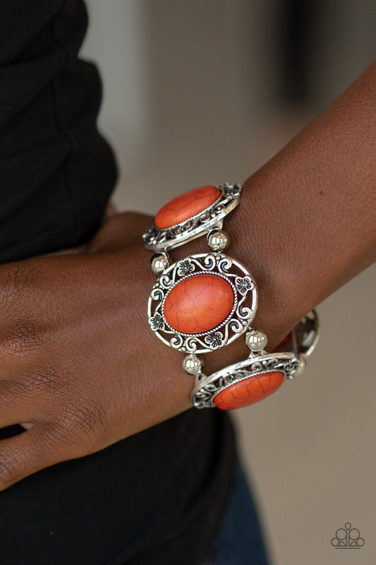Rodeo Rancho Orange Bracelet - Paparazzi Accessories