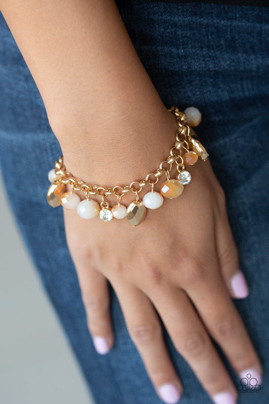 Dazing Dazzle Gold Bracelet - Paparazzi Accessories