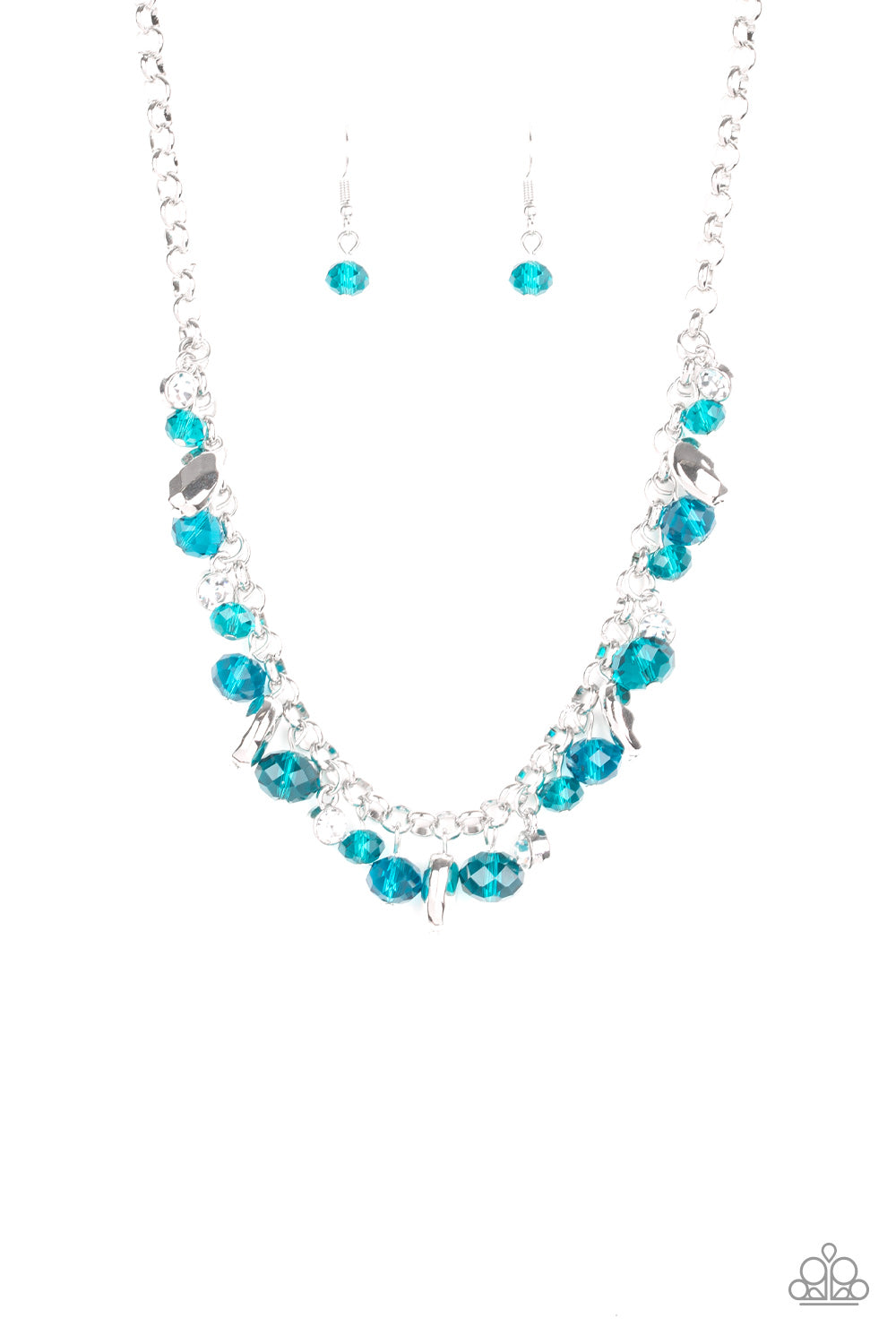 Downstage Dazzle Blue Necklace - Paparazzi Accessories