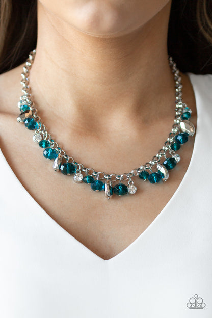Downstage Dazzle Blue Necklace - Paparazzi Accessories