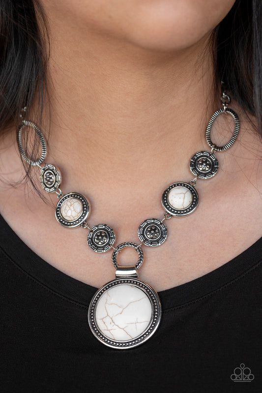 Sedona Drama White Necklace - Paparazzi Accessories