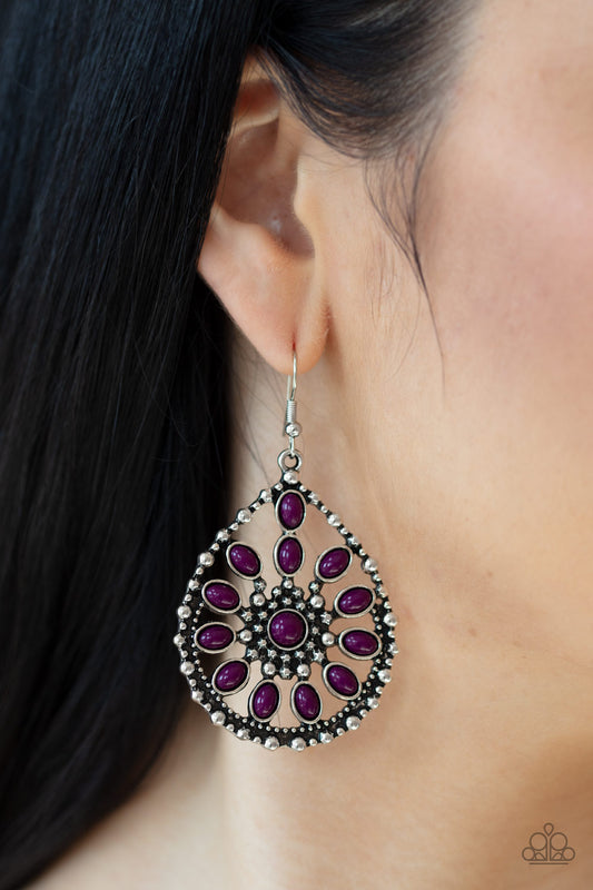 Free To Roam Purple Earring - Paparazzi Accessories