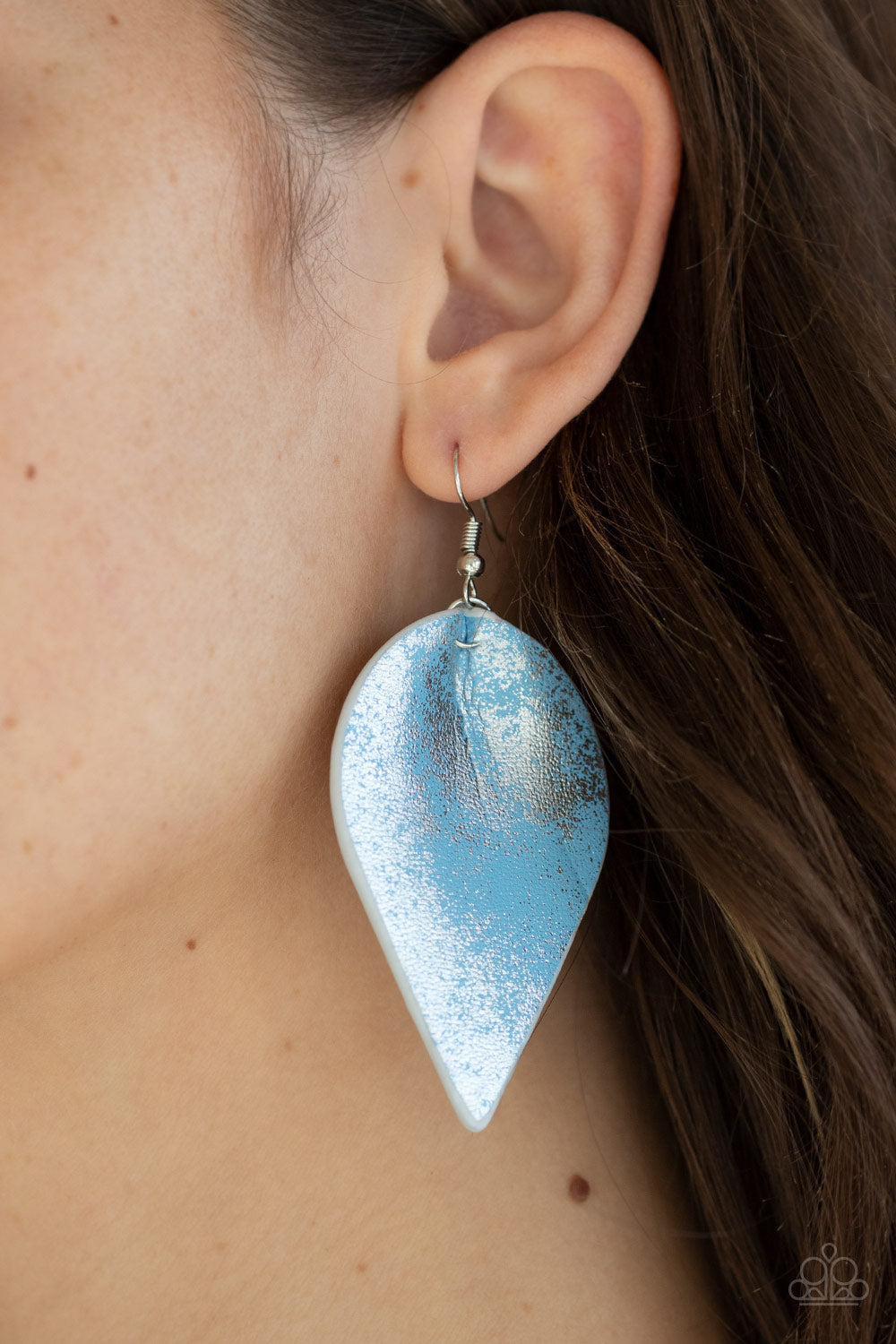 Enchanted Shimmer Blue Earring - Paparazzi Accessories