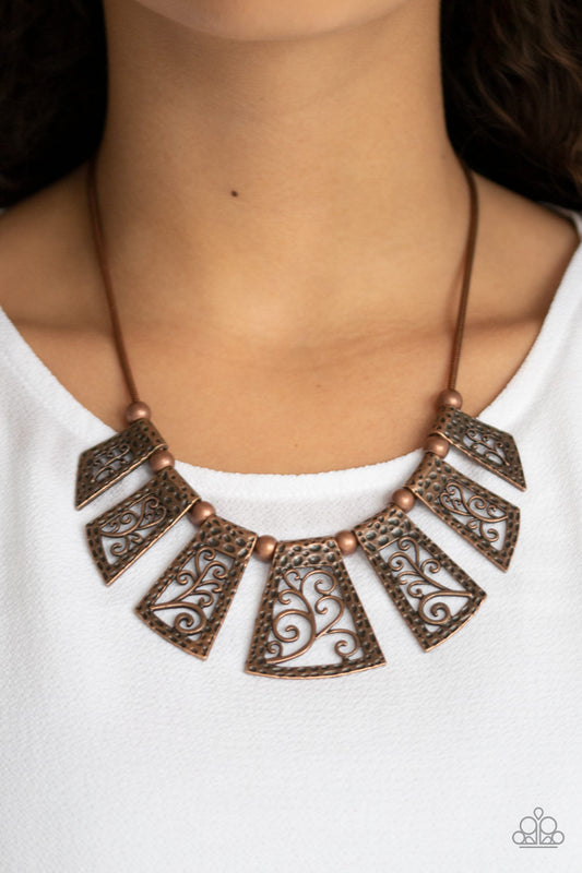 Vintage Vineyard Copper Necklace - Paparazzi Accessories