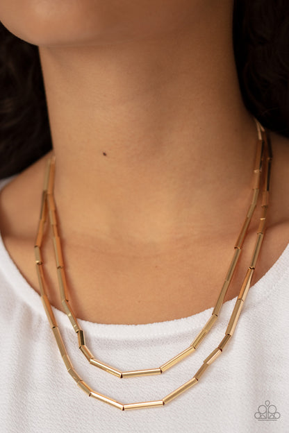A Pipe Dream Gold Necklace - Paparazzi Accessories