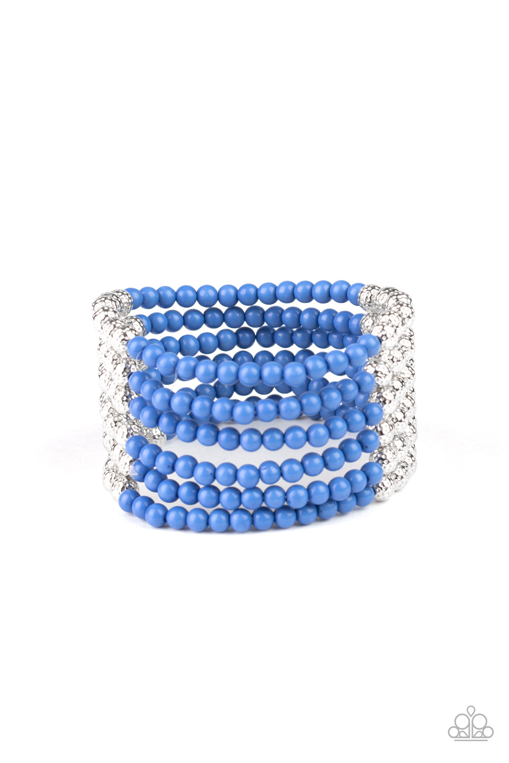 LAYER It On Thick Blue Bracelet - Paparazzi Accessories