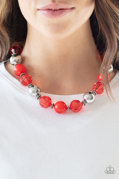 Very Voluminous Red Necklace - Paparazzi Accessories