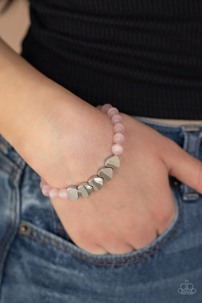 Heart-Melting Glow Pink Bracelet - Paparazzi Accessories