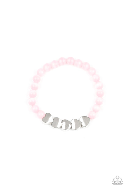 Heart-Melting Glow Pink Bracelet - Paparazzi Accessories