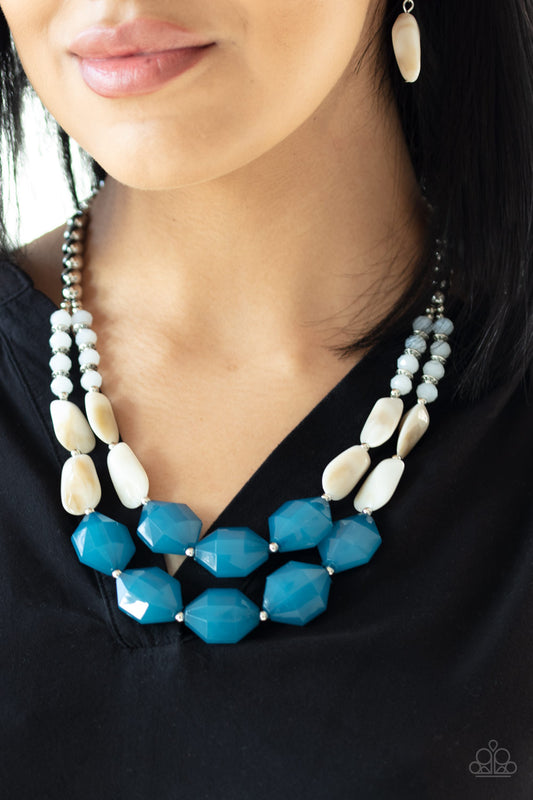 Seacoast Sunset Blue Necklace - Paparazzi Accessories