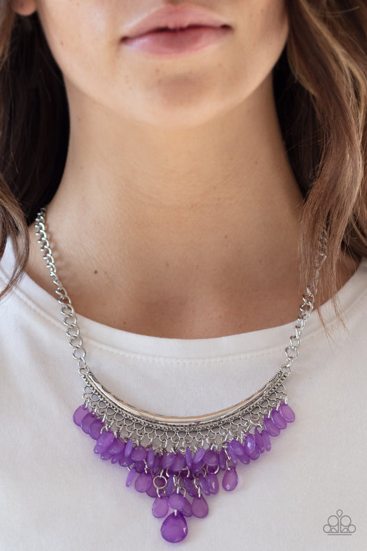 Rio Rainfall Purple Necklace - Paparazzi Accessories