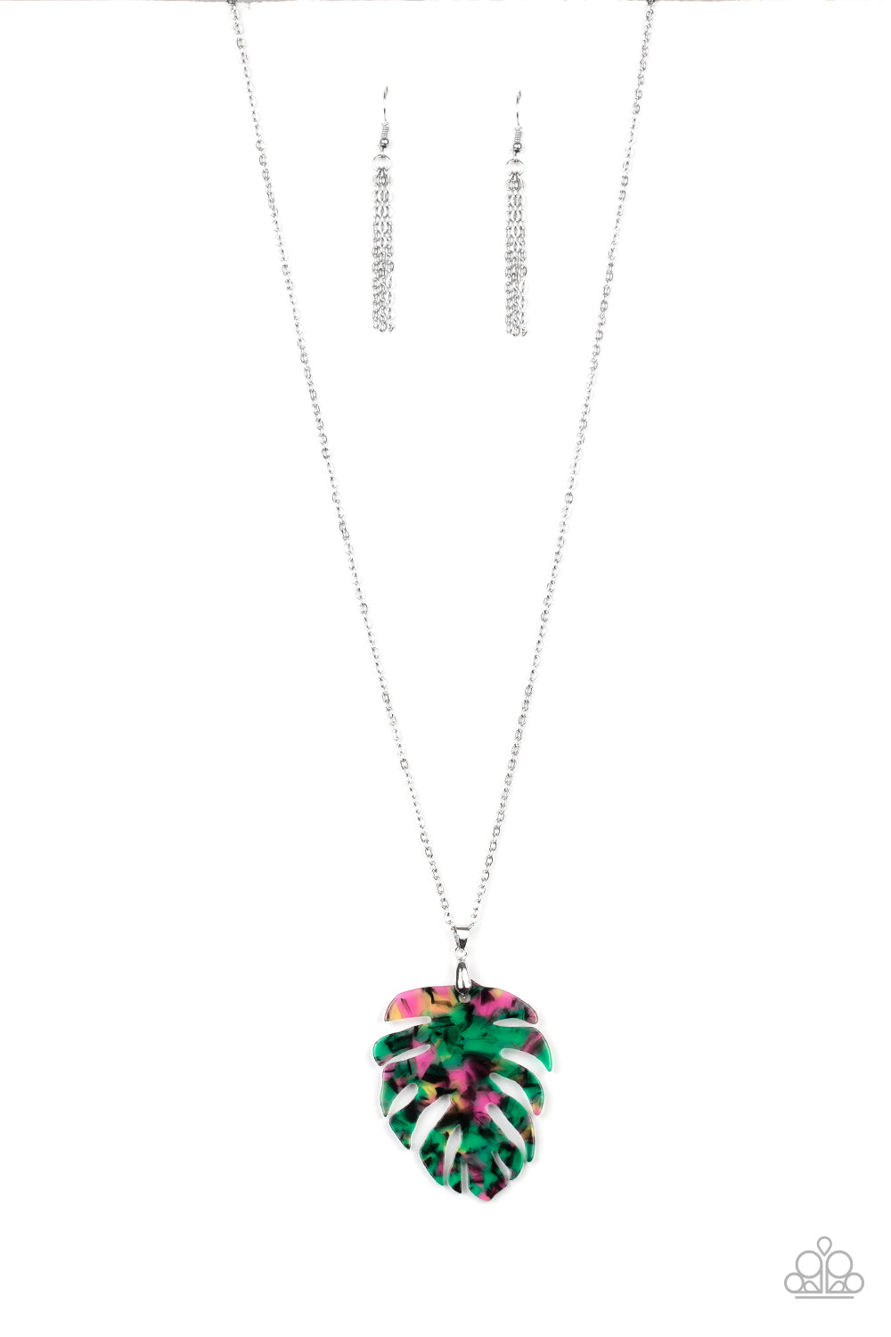 Prismatic Palms Green Acrylic Necklace - Paparazzi Accessories