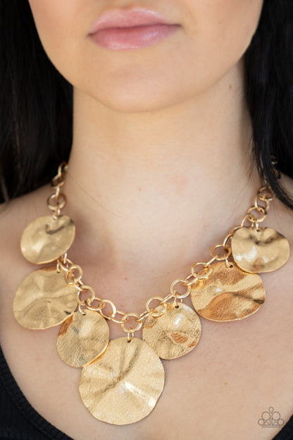 Barely Scratched The Surface Gold Necklace - Paparazzi Accessories