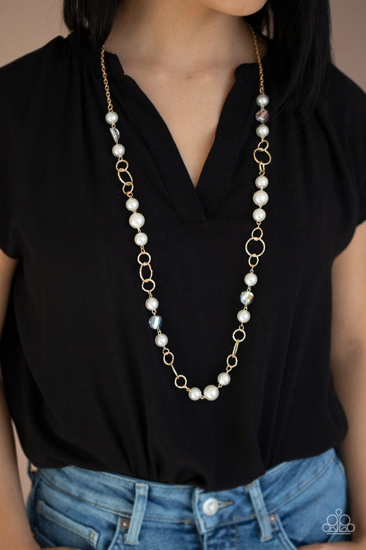 Prized Pearls Gold Necklace - Paparazzi Accessories