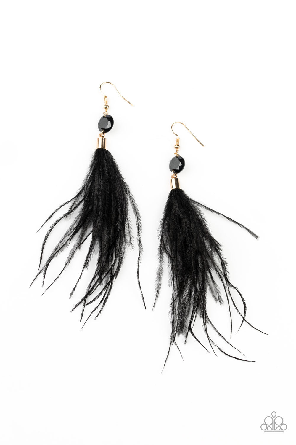 Feathered Flamboyance Gold Earring - Paparazzi Accessories