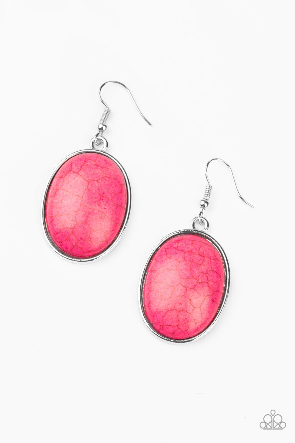 Serenely Sediment Pink Earring - Paparazzi Accessories