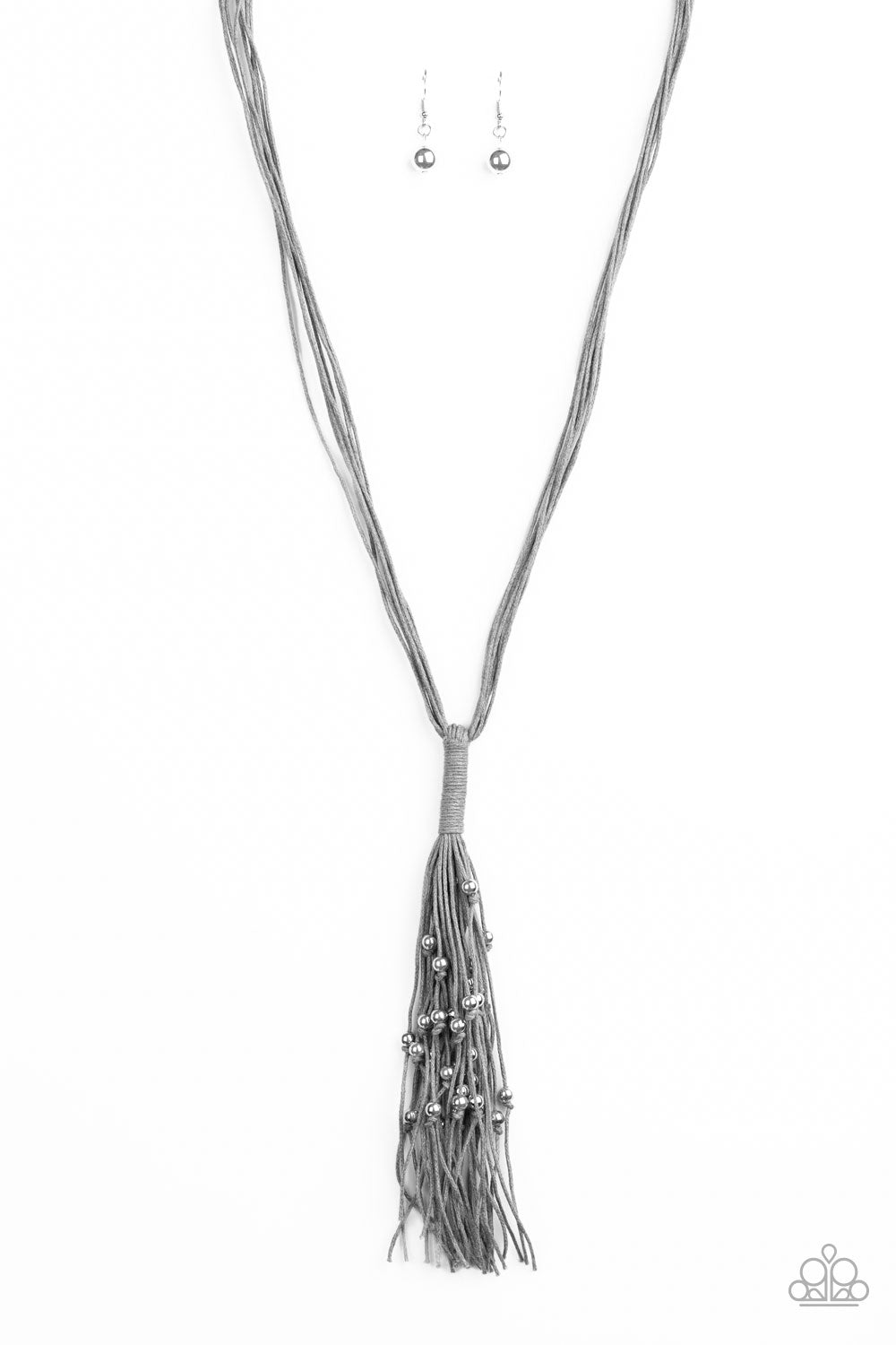 Hand-Knotted Knockout Silver Necklace - Paparazzi Accessories