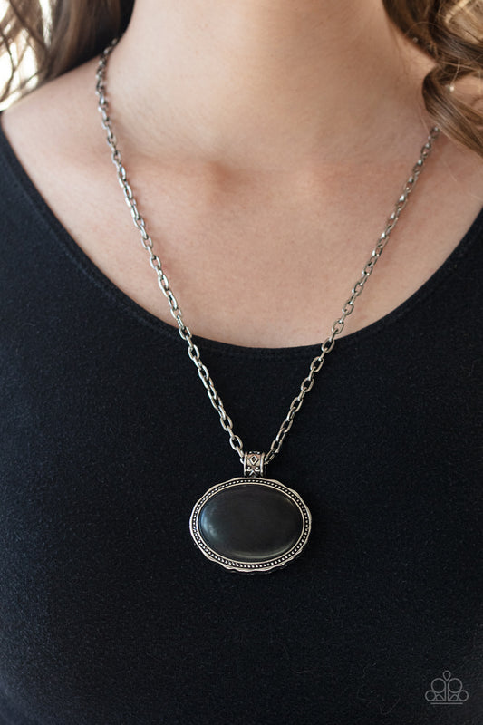 Sedimentary Colors Black Necklace - Paparazzi Accessories