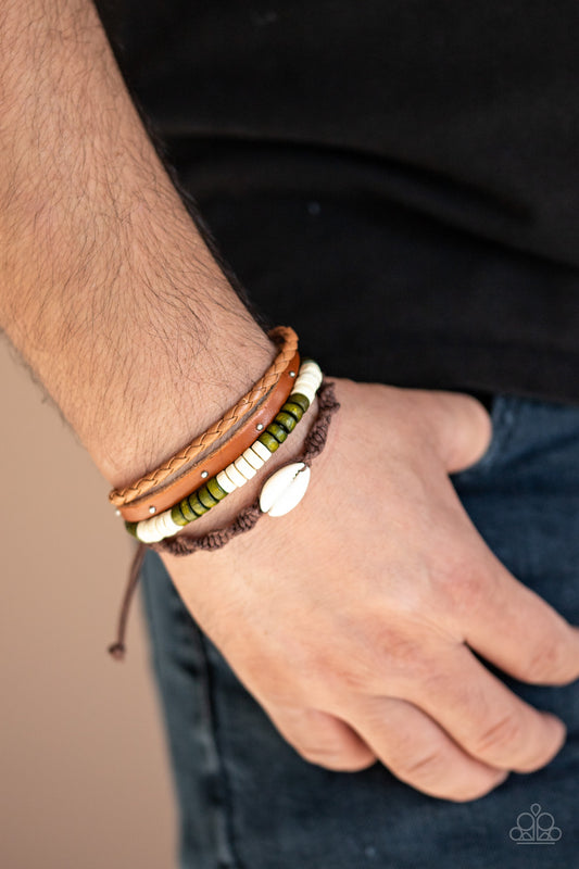 Beach Bounty Green Urban Bracelet - Paparazzi Accessories