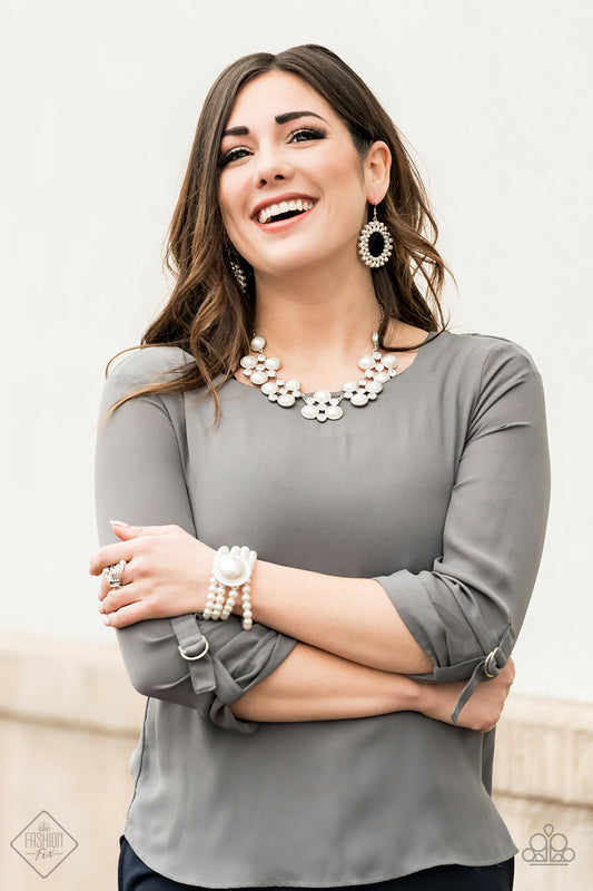 Fiercely 5th Avenue White Pearl Complete Trend Blend (April 2020) - Paparazzi Accessories