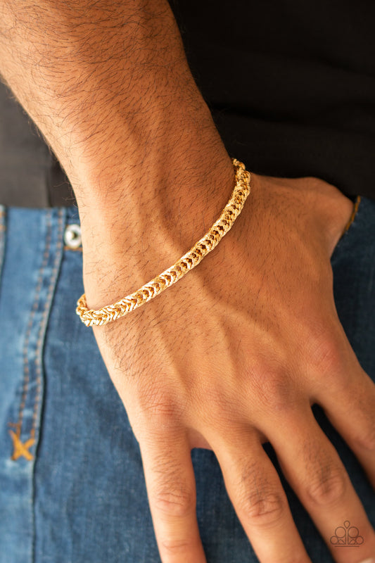 Fighting Chance Gold Urban Bracelet - Paparazzi Accessories