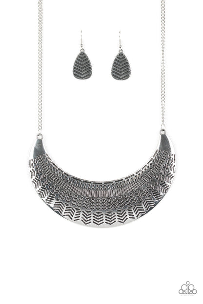Large As Life Silver Necklace - Paparazzi Accessories