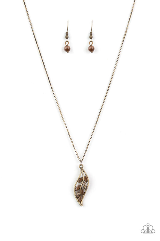 Let STEM Talk Brass Necklace - Paparazzi Accessories
