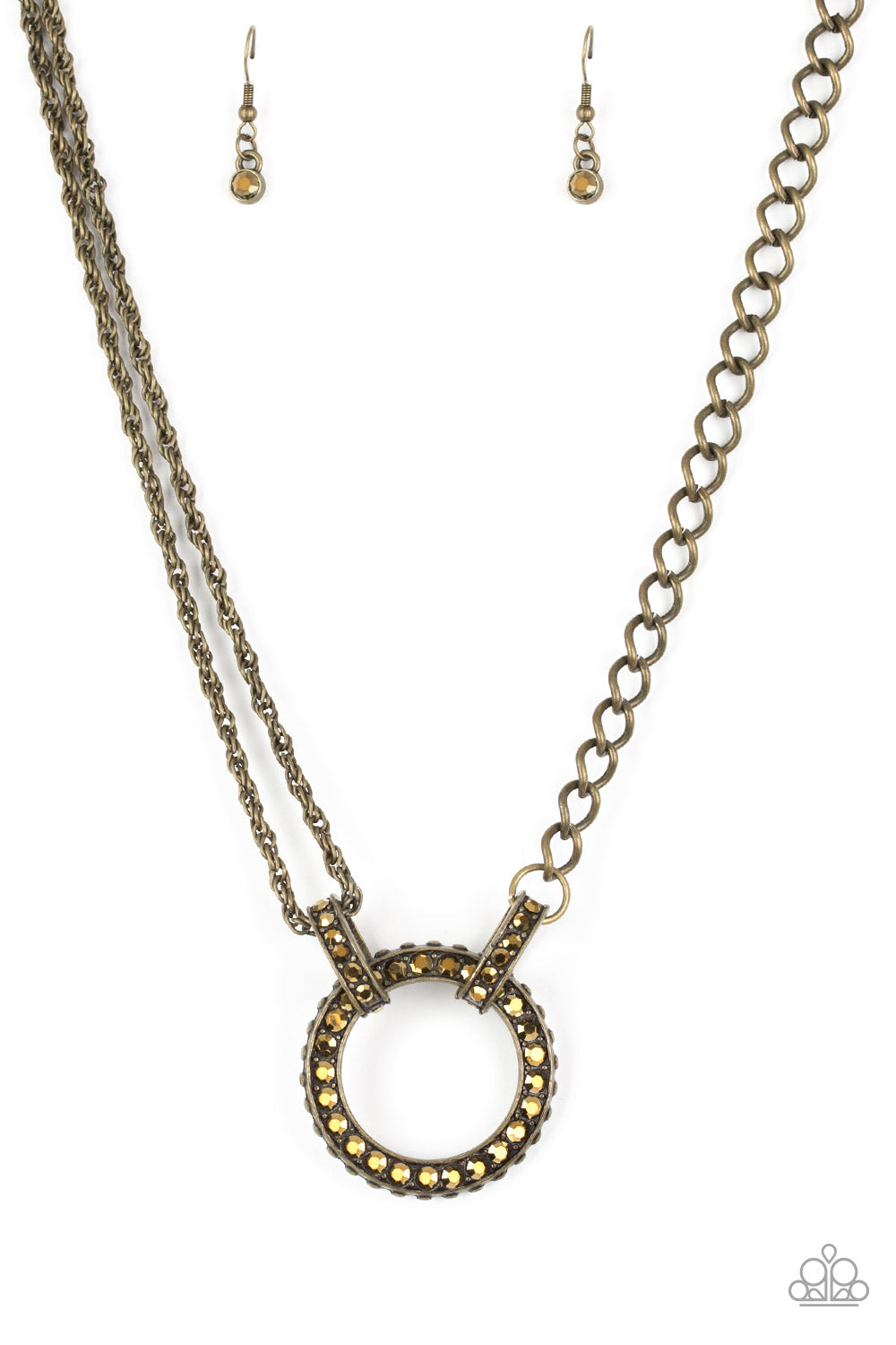 Razzle Dazzle Brass Necklace - Paparazzi Accessories