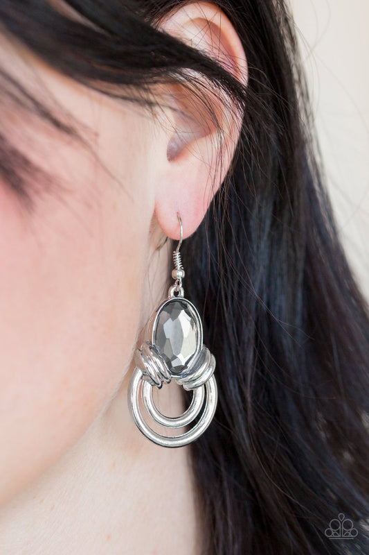 Real Queen Silver Earring - Paparazzi Accessories