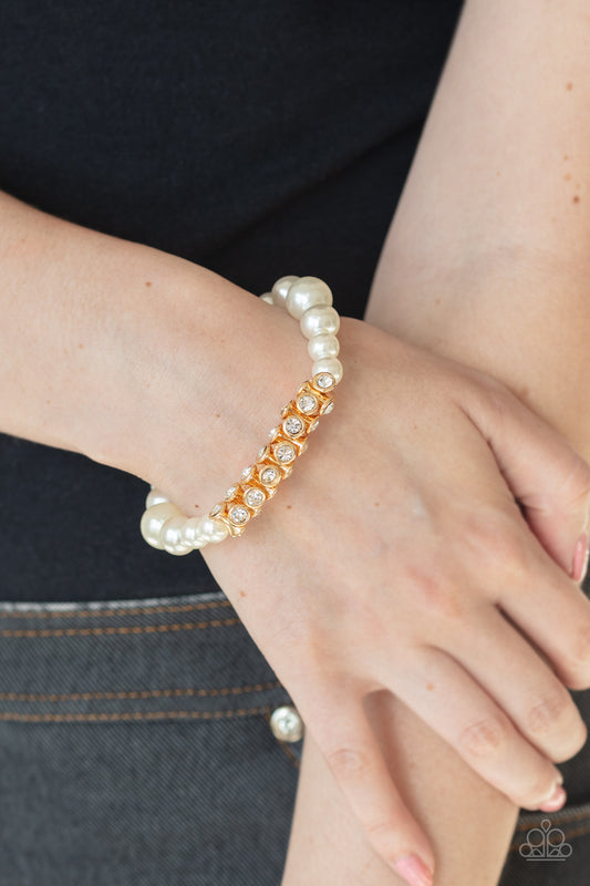 Traffic-Stopping Sparkle Gold Bracelet - Paparazzi Accessories