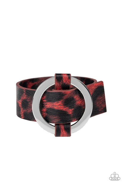Jungle Cat Couture Red Bracelet - Paparazzi Accessories