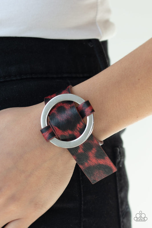 Jungle Cat Couture Red Bracelet - Paparazzi Accessories