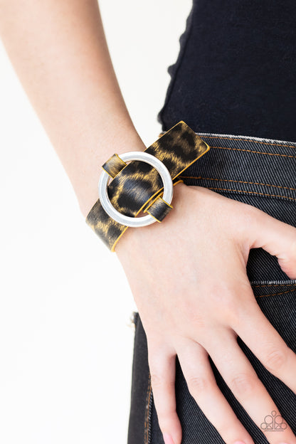 Jungle Cat Couture Yellow Wrap Bracelet - Paparazzi Accessories
