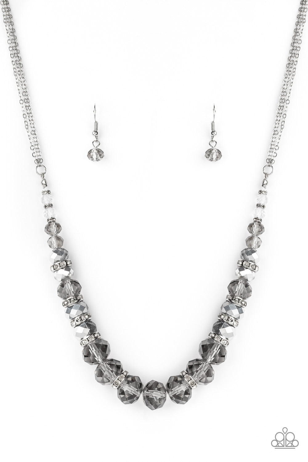 Distracted by Dazzle Silver Necklace - Paparazzi Accessories
